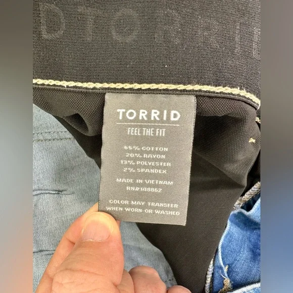 Torrid Jeans Women's Size 22T Blue High-Rise Bombshell Skinny Denim 31" Inseam - Picture 6 of 11